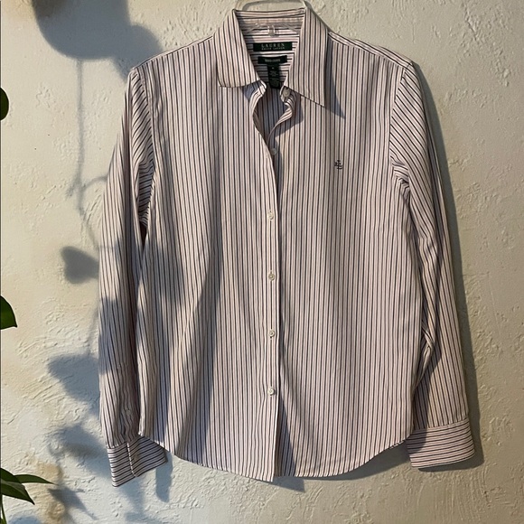 Lauren Ralph Lauren Tops - Lauren Ralph Lauren Black and White Striped Shirt